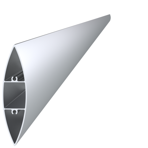 Profil na výplň 100x24,5x6000 mm, materiál EN AW-6060 T66, přírodní hliník bez povrchové úpravy, cena za KUS
